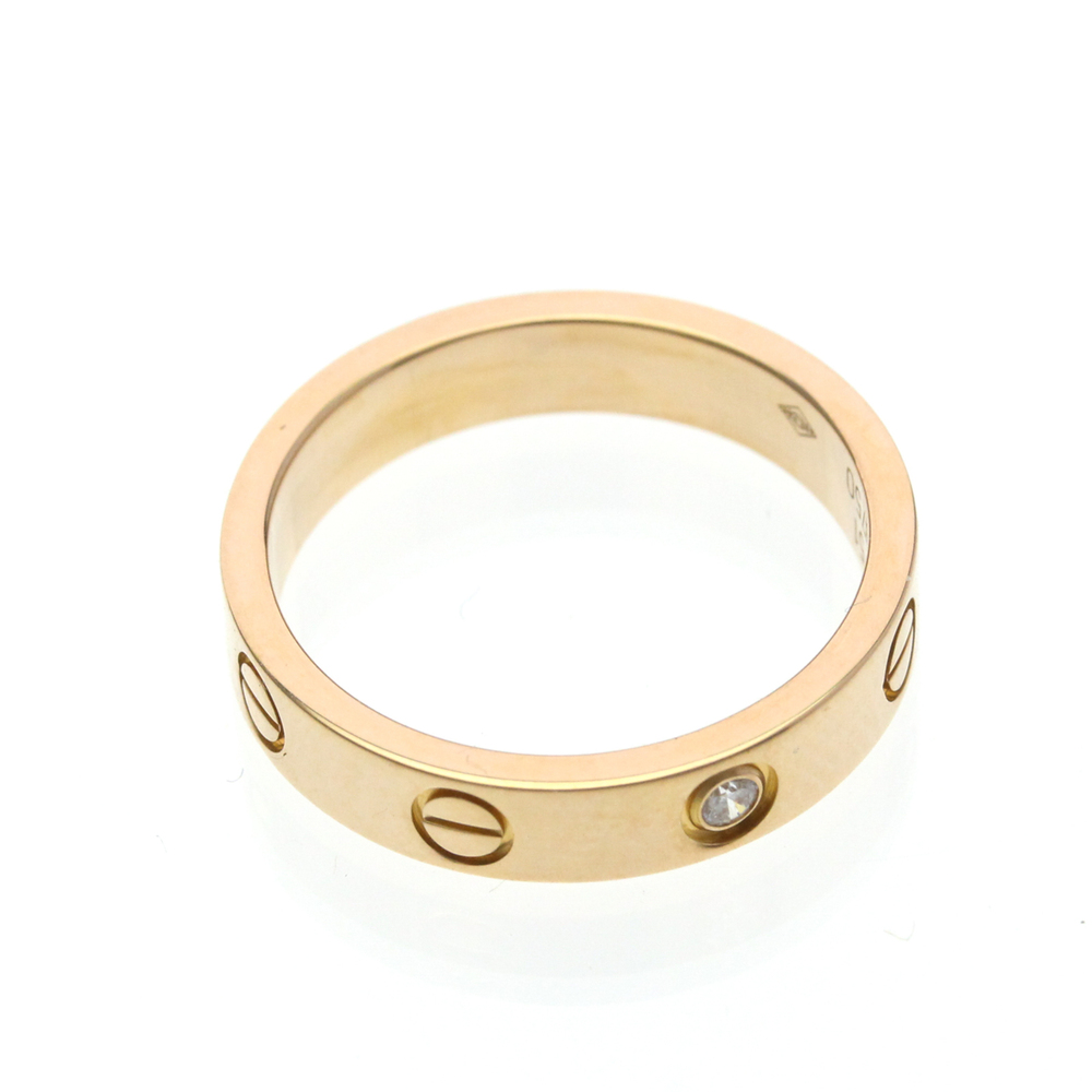 CARTIER 18k Gold Diamond Love Ring - Picture 9 of 9
